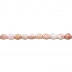 Opale rose ovale 8x10mm x 40cm