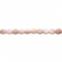 Opale rose ovale 8x10mm x 40cm
