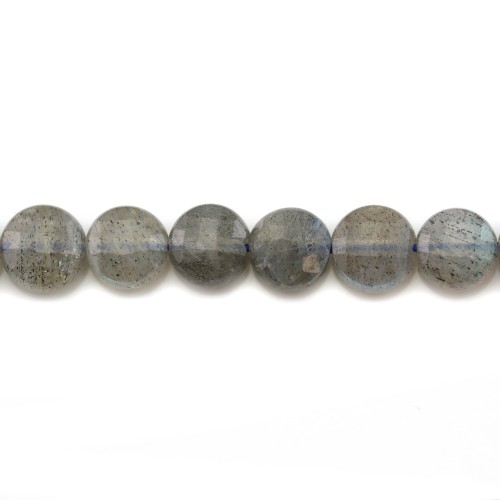 Labradorite, de forme ronde plate facetté, 6mm x 39cm