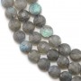 Labradorite, de forme ronde plate facetté, 6mm x 39cm