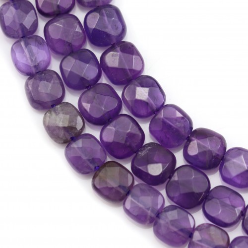 Amethyst square facet 6mm x 40cm