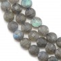 Labradorite Ronde Plate Facette 10mm x 40cm