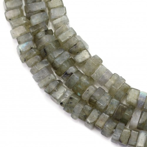 Labradorite, forme rondelle carré, 2.5x4.5mm x 40cm