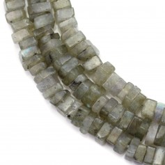 Labradorite, forme rondelle carré, 2.5x4.5mm x 40cm