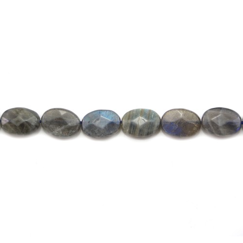 Labradorite Faceted Oval 10x14mm x  2pcs 