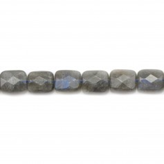 Labradorite Rectangle Facette 7x10mm x  4pcs