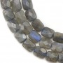 Labradorite Faceted Rectangle 8x10mm x 40cm