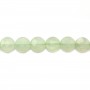 green jadeite faceted round flat 6mm x 40cm