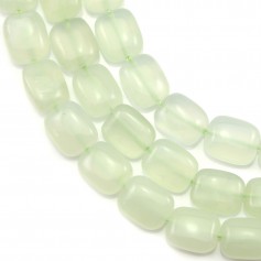 Jadeite rectangle facette 8x10mm x 40cm