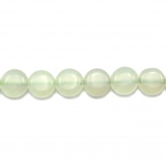 Jadeite vert ronde plate 8mm x 8pcs