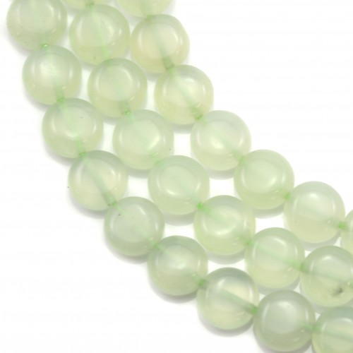 green jadeite round flat 8mm x 40cm