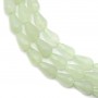 Jadeite jade faceted drop 5x8mm x 40cm