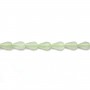 Jadeite jade faceted drop 5x8mm x 40cm