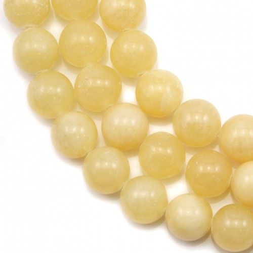 Jade miel rond 10mm x 40cm