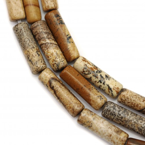 Jaspe paysage matte ronde 10mm x 40cm