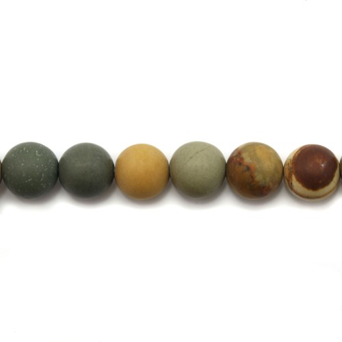 Wildhorse landscape jasper mat round 8mm x 40cm