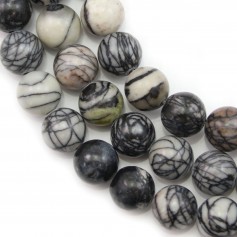 Jaspe picasso matte ronde 10mm x 40cm