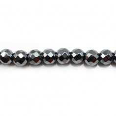 Hematite Ronde Facette 8mm x 10 pcs