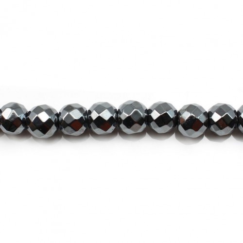 Hematite Ronde Facette 10mm x 5 st