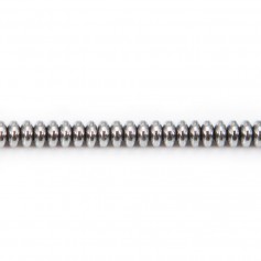 Hématite argenté rondelle 2x4mm x 40cm 