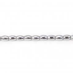 Hématite argenté tonnelet 4x6mm x 40cm 