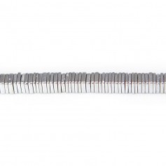 Hématite argenté carré lamelle 1x4mm x 40cm 