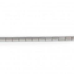 Hématite argenté cube rectangle 2x4mm x 40cm 