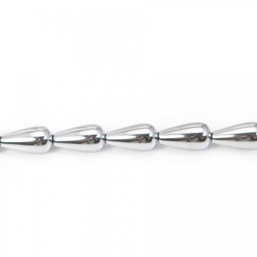 Hématite goutte 8x16mm x 2pcs