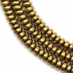 Hématite dorée rondelle 2.2x4.6mm x 40cm