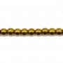 Hématite dorée ronde 3mm x 40cm