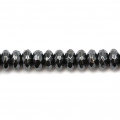 Hématite en rondelle facettée 2x4mm x 10pcs
