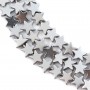 Hematite silver plated star 6mm x 40 cm