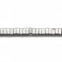 Hématite argenté carré lamelle 1x2mm x 40cm