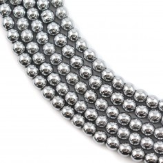 Hématite argenté ronde 3mm x 40cm