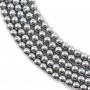 Hématite argenté ronde 3mm x 40cm