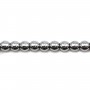 Hématite silver plated round 3mm x40cm