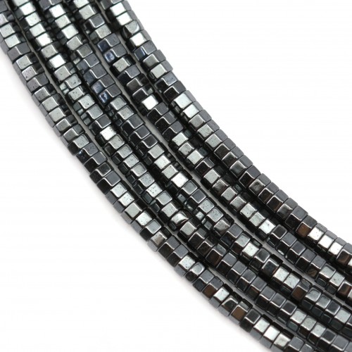 Hématite écrou 2x1mm x 40cm
