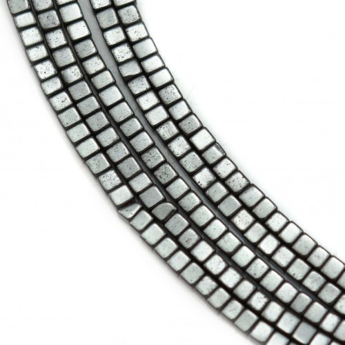 Hematite cubic square 1mm x 40cm