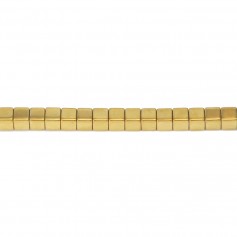 Hematite golden cubic square 4mm x 40cm