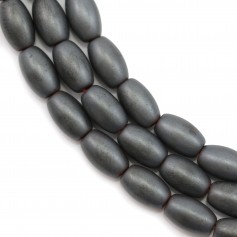 Hématite mate tonnelet 4x6mm x 40cm