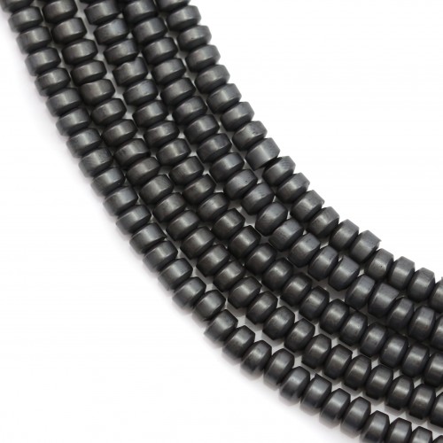Hématite  mate rondelle 2x3mm x 40cm