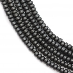 Hematite matte rondelle 2x3mm x 40cm