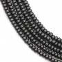 Hematite matte rondelle 2x3mm x 40cm
