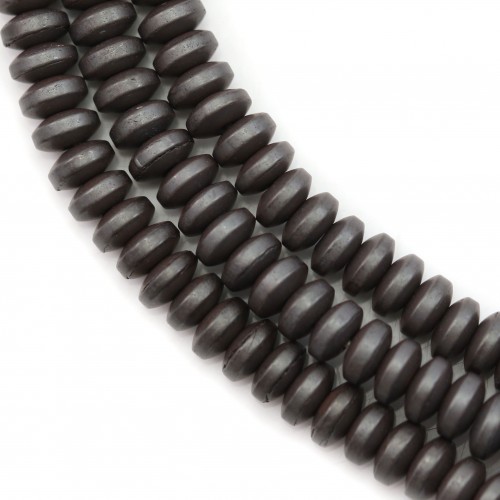 Hématite  mate rondelle 2x4mm x 40cm