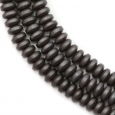 Hématite  mate rondelle 2x4mm x 40cm