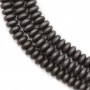 Hematite matte rondelle 2x4mm x 40cm