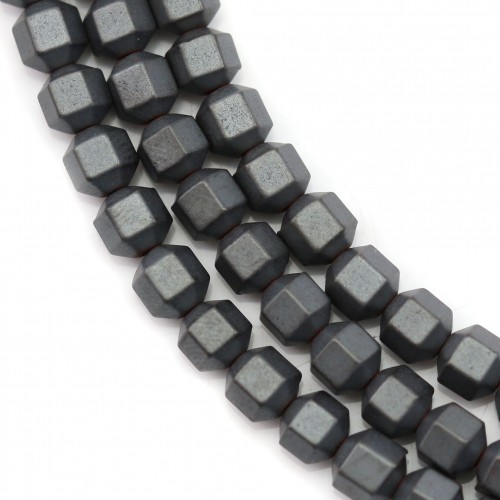 Hematite matte cylinder 4mm x 40cm