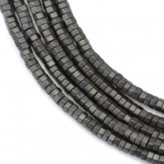 Hematite matte nut 2x1mm x 40cm