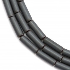 Hematite matte tube 3x9mm x 40cm