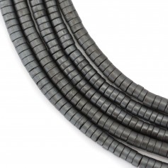 Hematite matte rondelle 2x1mm x 40cm
